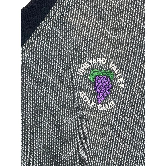 Sunderland Of Scotland Mens Textured Classic Pullover Vest Black White Golf L Sp - Picture 10 of 16